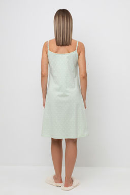 Е 10017/пастельно-зеленый,горошек сорочка жен