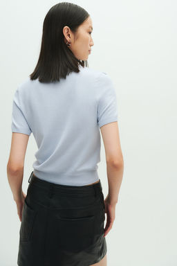 Top de cuello alto en punto fino - H&m фото 4