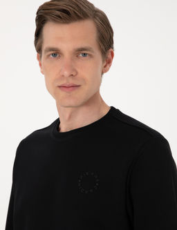Siyah 3 _plik Regular Fit Bisiklet Yaka Basic Sweatshirt - Pierre cardin фото 2