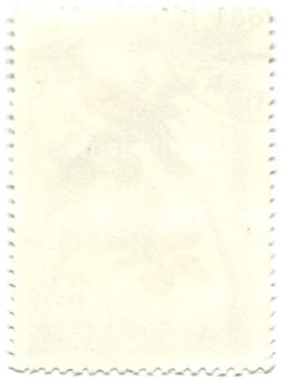 Марка Певчие птицы Райская мухоловка 1981 год