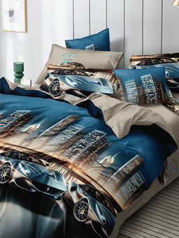 Постельное белье из поплина эксклюзив на молнии - Ночной драйв 2 сп. (нав.50х70)