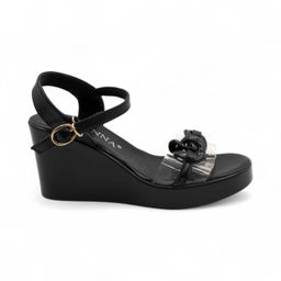 Босоножки на платформе L11-10G черные - Sport фото 2
