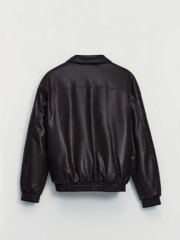 Утепленный бомбер из экокожи / Zarina  фото 2