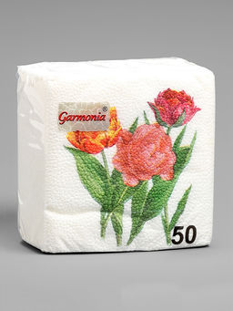 Цена за 4 шт. Салфетки бумажные «Тюльпаны», 24×24 см, 50 шт.