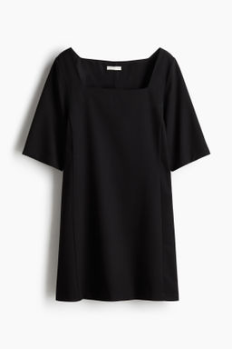 Vestido recto de sarga