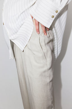 MAMA Pantalon en mezcla de lino Before & After - H&m фото 3