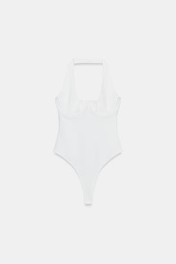 BODY HALTER PUNTO STRETCH / Blanco - Zara фото 5