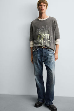 WASHED PRINT KNIT T-SHIRT - Zara фото 7