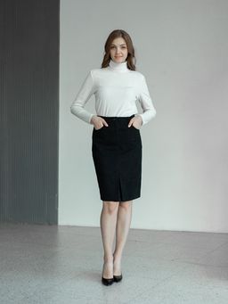 вельветовая, юбка на подкладке - Трика фото 2