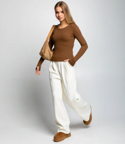 Лонгслив #КТ6889 (1), коричневый - Dommod фото 4