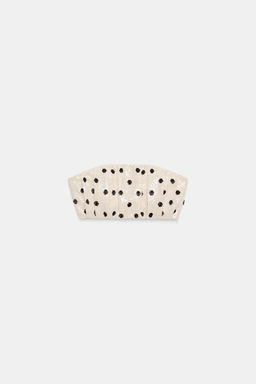 TOP BANDEAU LENTEJUELAS LUNARES / Blanco / Negro - Zara фото 4