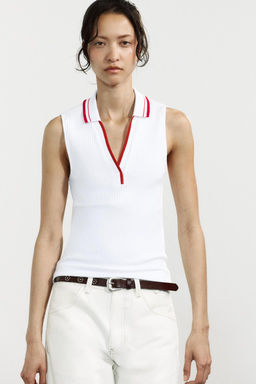 RIBBED POLO SHIRT - Zara фото 18