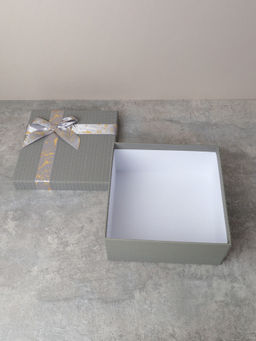 Коробка подарочная квадратная 3 штуки 19х19 см / 3403-5 /уп 36/серая - ГалеонТрейд фото 4