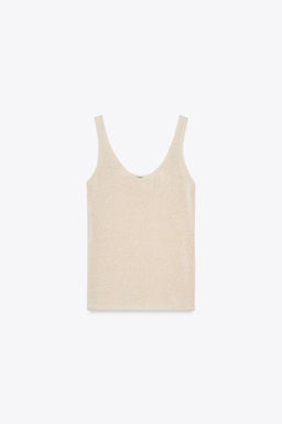 LINEN BLEND KNIT TOP - Zara фото 25