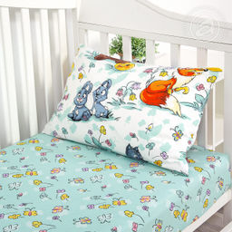 Колобок Детский/Пододеяльник: 1 шт. - 147*112; Простыня: 1 шт. - 150*110; Наволочка: 1 шт. - 40*60; Бязь ясельная - Артпостелька фото 3