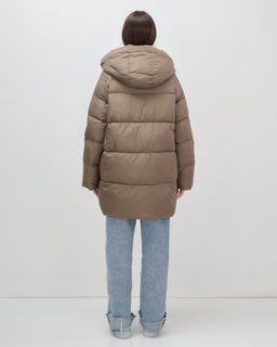 Куртка двубортная женская зимняя с капюшоном коричневого цвета 7736K Бренд: Visdeer  фото 20