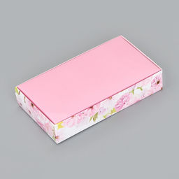 Цена за 5 шт. Коробка складная для 8 конфет «Цветочки», 9.8×17.7×3.5 см. Кондитерская упаковка