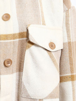 Ekose Oversize Kad?n Oduncu G?mlek Ceket