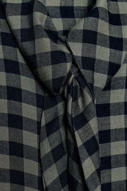 GINGHAM SHIRT WITH SCARF ZW COLLECTION - Zara фото 7