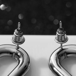 Серьги металл Цепь диск, 3 звена, цвет серебристо-чёрный - Queen fair фото 2