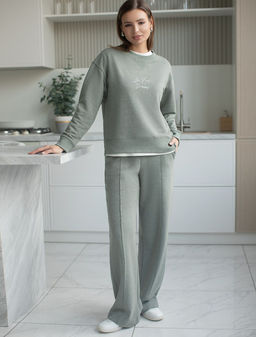 Джемпер из петельчатого футера двухнитки с эластаном