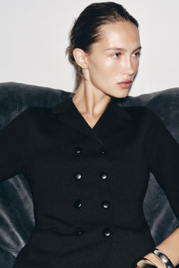 DOUBLE-BREASTED KNIT JACKET - Zara фото 4