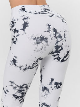 Легинсы женские белые с эффектом тай-дай - Mark formelle фото 6