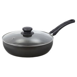 Атлас Сотейник с антипригарным покрытием д24см, h6,3см, s1,5мм, стеклянная крышка, бакелитовая ручка (Россия)