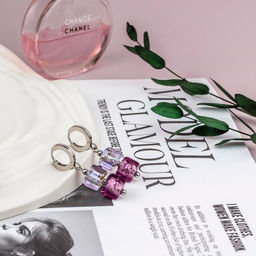 Серьги из муранского стекла LILAC LS3547