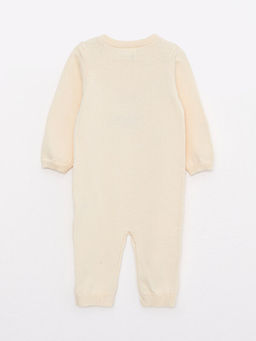 Bisiklet Yaka Uzun Kollu Desenli Pamuklu K?z Bebek Tulum - Waikiki фото 2