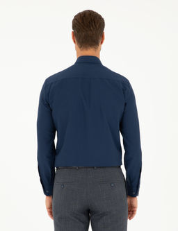 Lacivert Slim Fit Uzun Kollu G_mlek - Pierre cardin фото 5