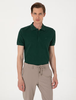 Koyu Ye_il Slim Fit Basic Ti__rt