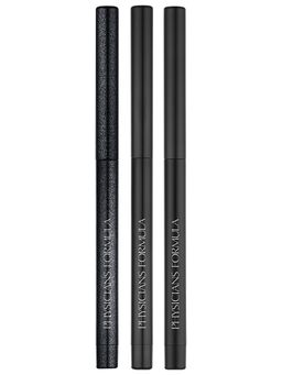 PHYSICIANS FORMULA Карандаши для век водостойкие Gel Eyeliner Trio тон: черный матовый, черный сатин