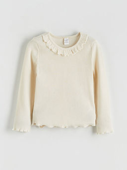 Bisiklet Yaka Fitilli K?z ?ocuk Ti??rt