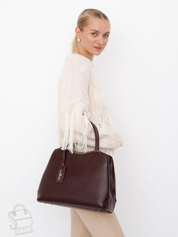 Сумка женская кожаная 9844Y d.purple Polina&Eiterou  в Новосибирске