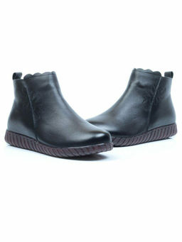 01-5507 BLACK Ботинки демисезонные (натуральная кожа, байка) - No name фото 13