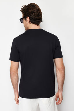 TRENDYOL MAN Siyah Regular/Normal Kesim Renk Bloklu %100 Pamuklu T-Shirt TMNSS24TS00076 - Trendyolmilla фото 11