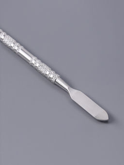 Набор для макияжа, 2 предмета: палитра, спатула, цвет серебристый