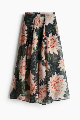 Falda midi transparente