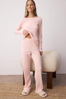 Pudra Slogan Lastik Detayl? Fitilli Orme Pijama Tak?m? THMAW21PT0269