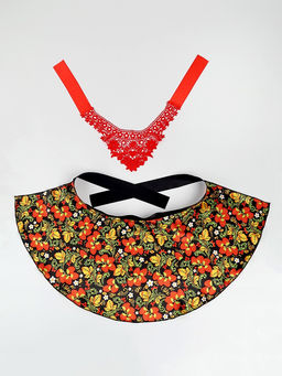 Карнавальный набор «Девица-красавица»: воротник, баска с клубникой