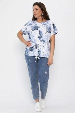 Блуза Велес (синяя) Б13758-20М - Lt collection фото 2