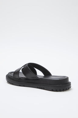 Trendyol Shoes Siyah Capraz Bantl? Ekstra Rahat Duz Kad?n Terlik TAKSS25TE00029 - Trendyolmilla фото 6