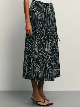 Юбка из хлопка на запах / Zarina  фото 4