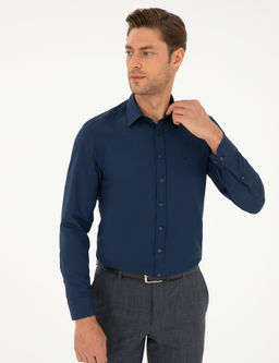 Lacivert Slim Fit Uzun Kollu G_mlek - Pierre cardin фото 3
