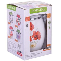 26363 Банка для сыпучих 900мл Маки доломит/металл LR (х24) - Mayer&boch фото 3