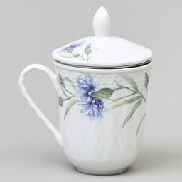 КРУЖКА ЗАВАРОЧНАЯ LEFARD ВАСИЛЬКИ С КРЫШКОЙ И СИТОМ 350 МЛ