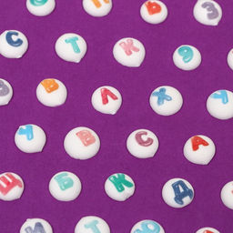 Сахарные мини-медальоны буквы, 65г