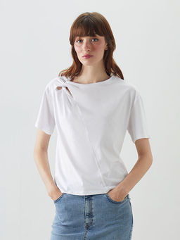 Bisiklet Yaka Kad?n Ti??rt