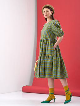 Платье с рукавами-буфами OD-789-4